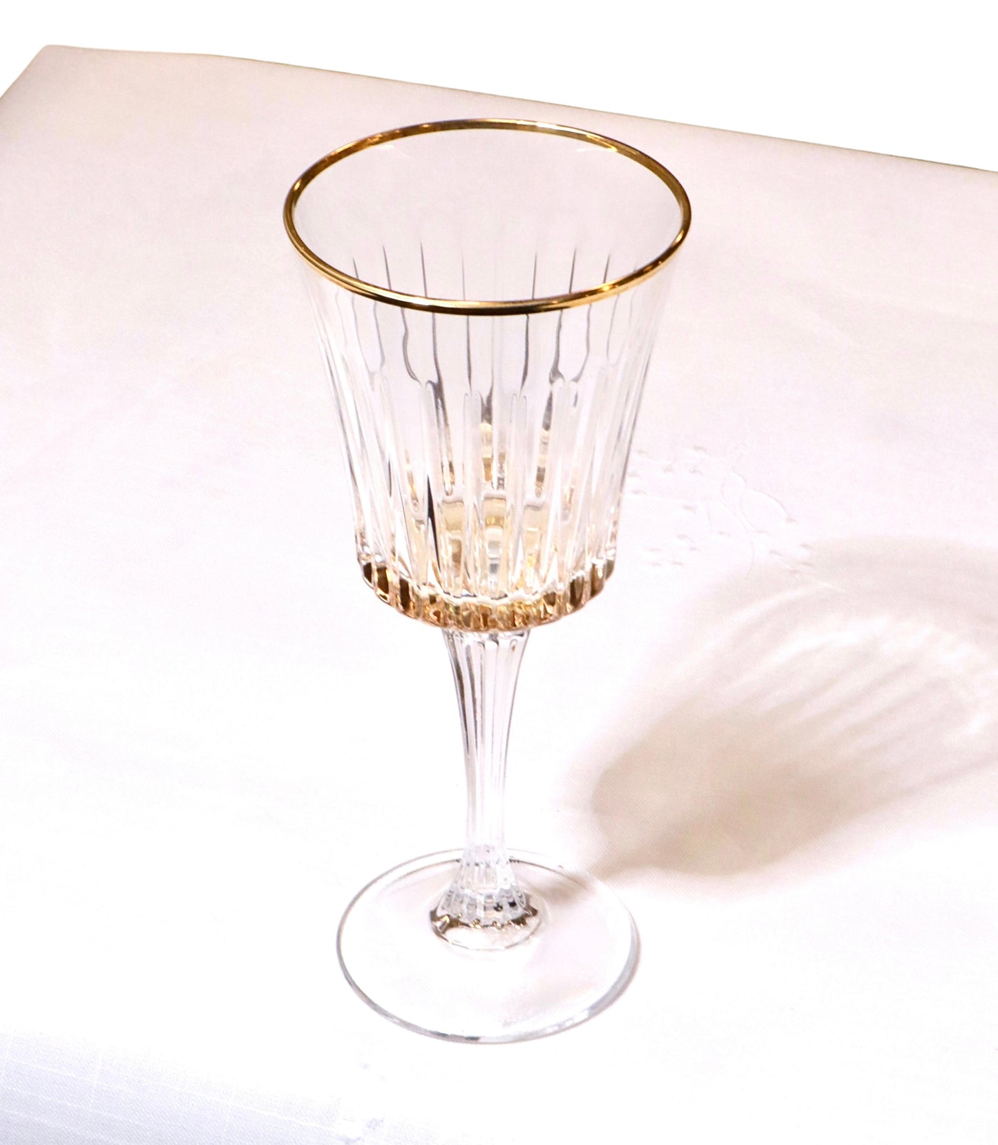 Amber Gold Rim Glasses- 6 pcs