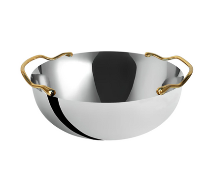 Droplet 10” Bowl with 2 Gold Handles