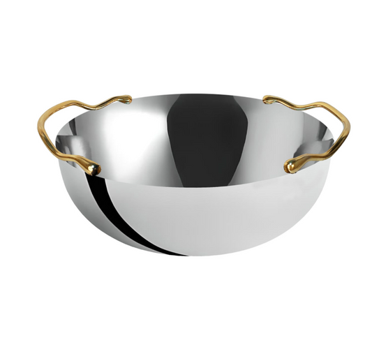 Droplet 10” Bowl with 2 Gold Handles