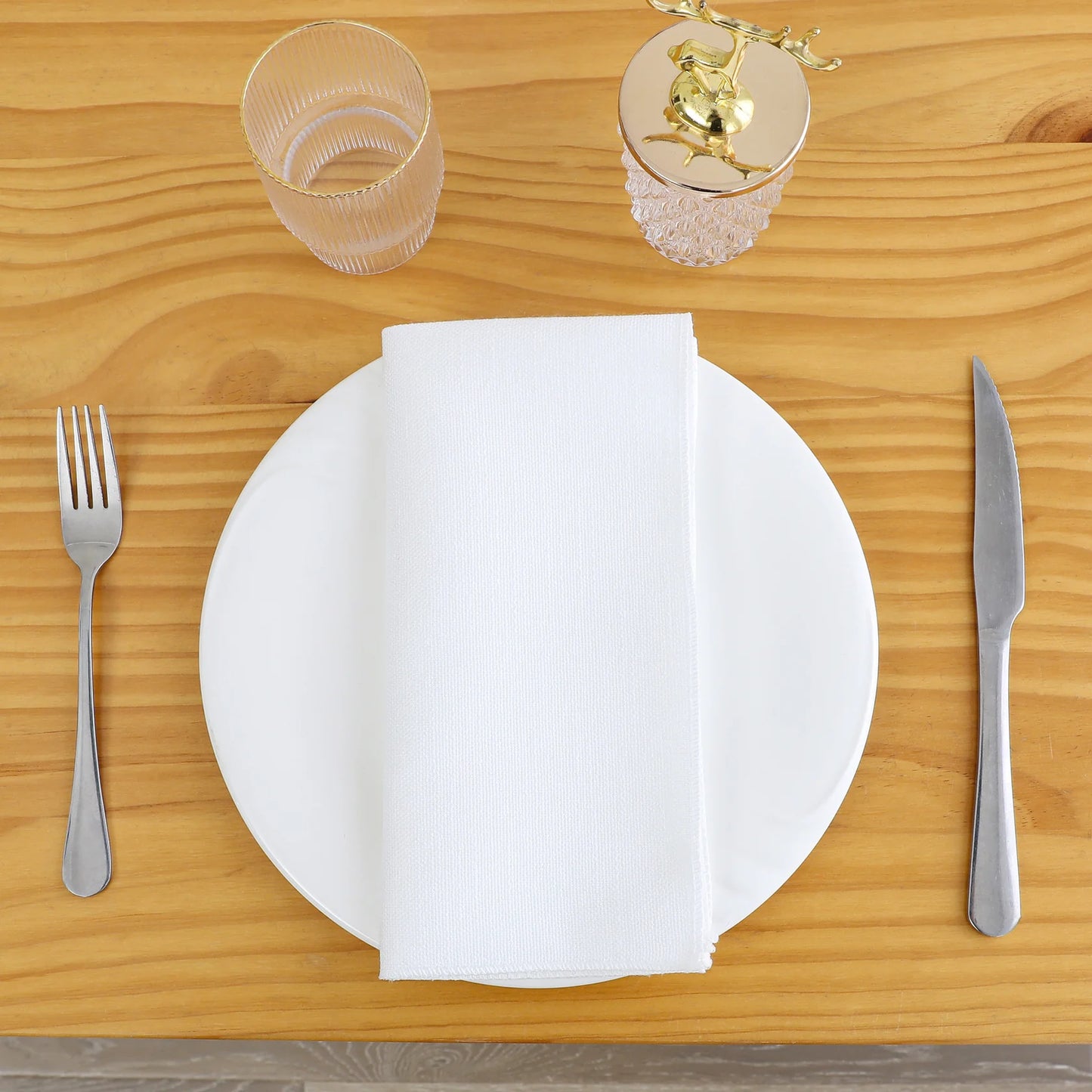 Harvest Weave White Napkins 6pcs Set 18”x18”