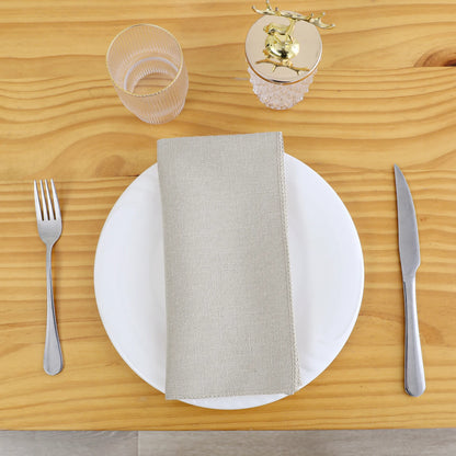 Harvest Weave Taupe Napkins 6pcs Set 18”x18”