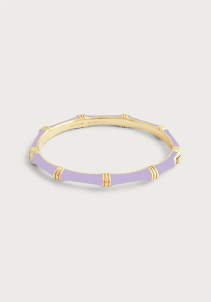 Bamboo Enameled Hinged Bangle