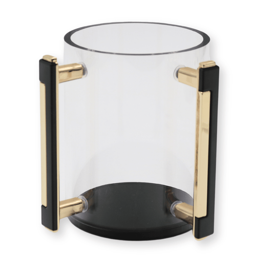 Black/Gold Acrylic Washing Cup