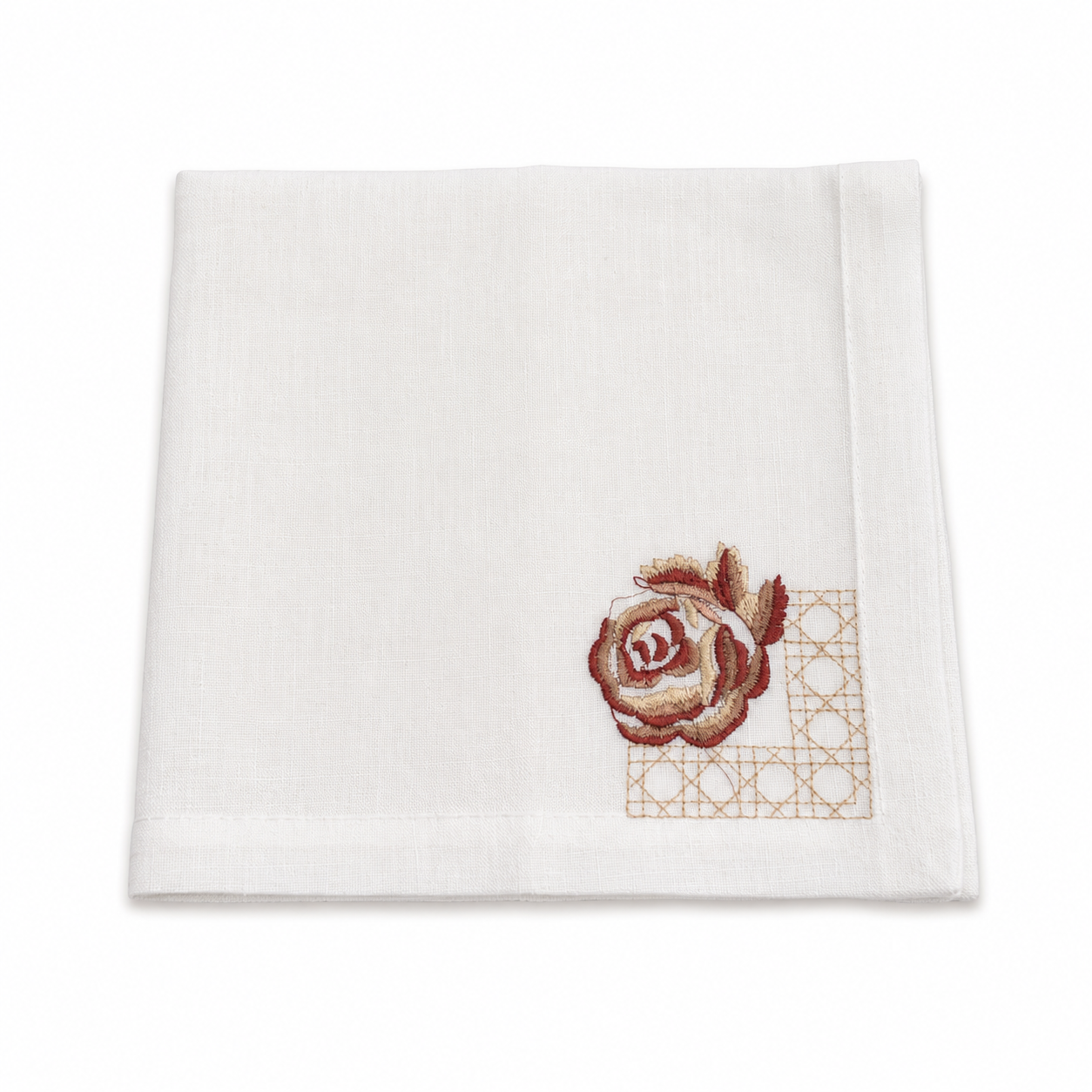 Pink Rose Cane Napkin 20" X 20" Set of 4