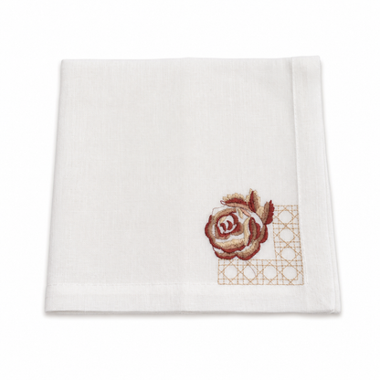 Pink Rose Cane Napkin 20" X 20" Set of 4