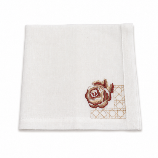 Pink Rose Cane Napkin 20" X 20" Set of 4
