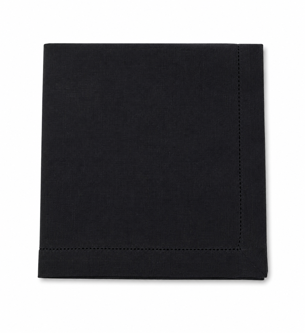 Hemstitch Napkin-Black 20" X 20" Set of 4