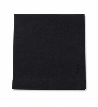 Hemstitch Napkin-Black 20" X 20" Set of 4