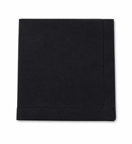 Hemstitch Napkin-Black 20" X 20" Set of 4