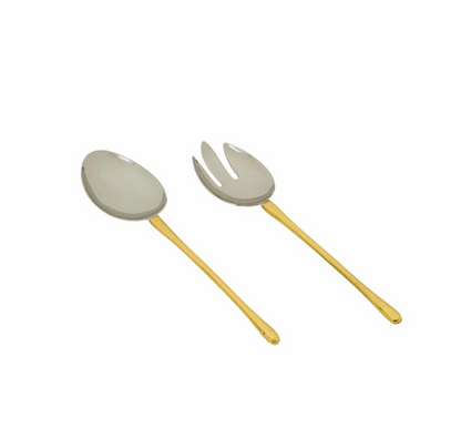 Droplet Gold Handle Salad Servers