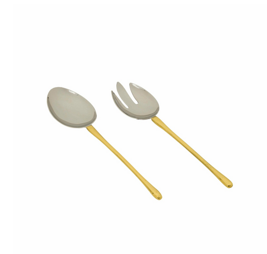 Droplet Gold Handle Salad Servers