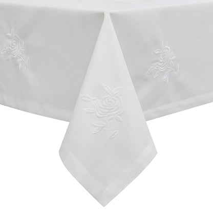 White Rose Design Tablecloth