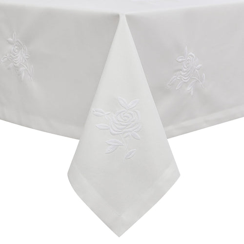 White Rose Design Tablecloth