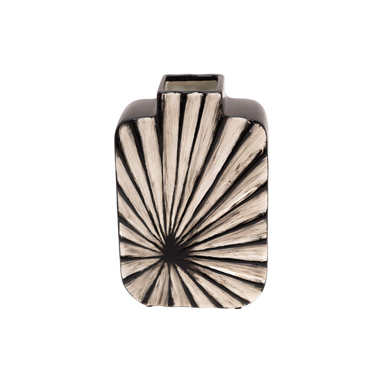 Black/White Textured Vase 12"
