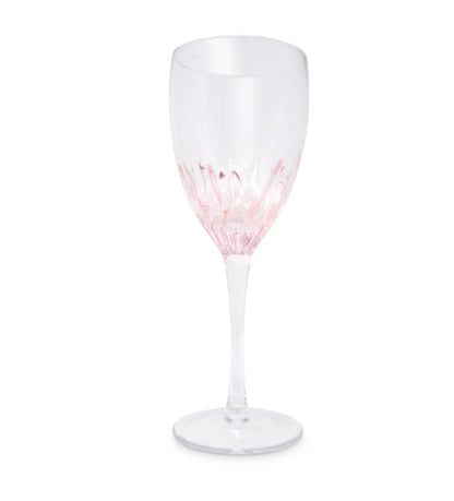 Optic Pink Wine Glasses  Set of 6