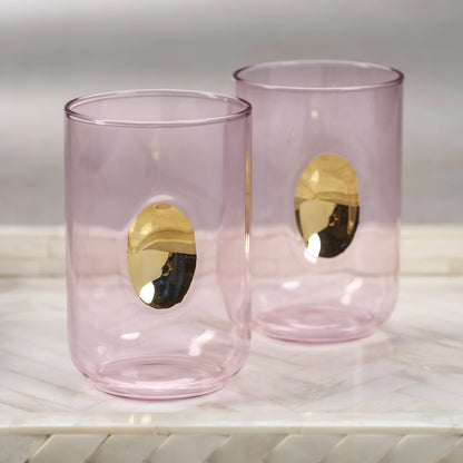 Aperitivo Tumbler w/ Gold Accent Peony Pink -Set of 4