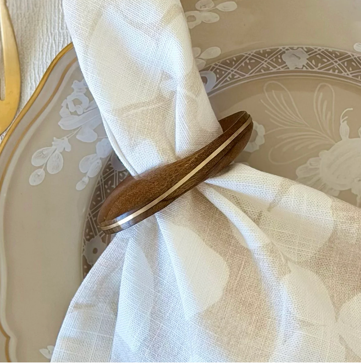 Morgan Bronze Napkin Ring Set of 4