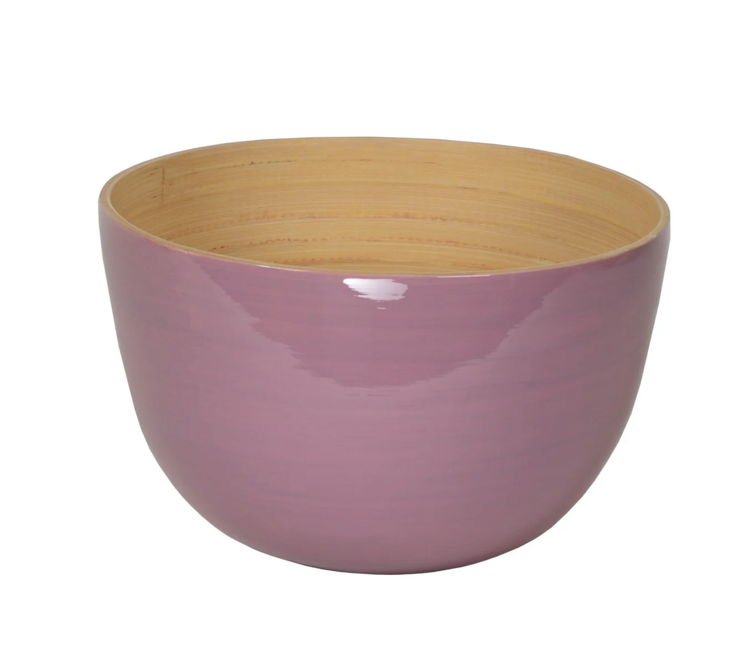 Bamboo Salad Bowl & Salad Server - Mauve