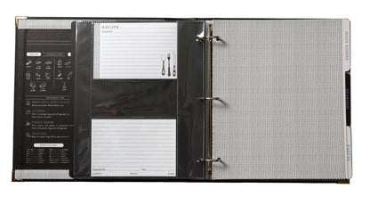 Black Recipe Binder  8.5 X 11