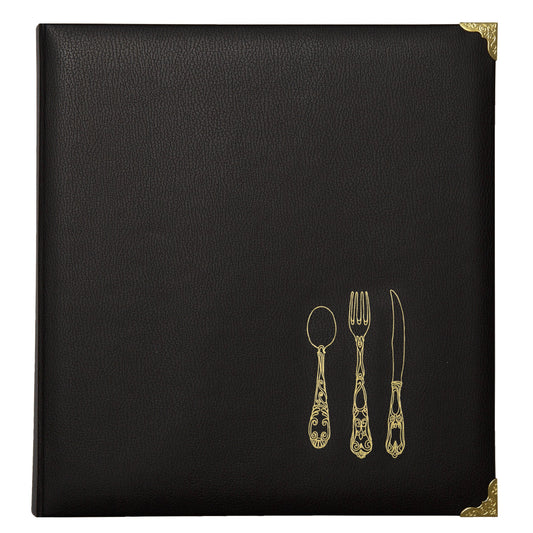 Black Recipe Binder  8.5 X 11