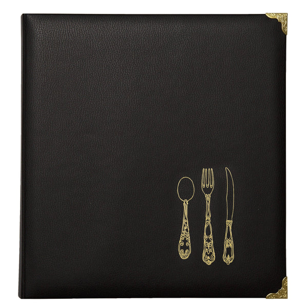 Black Recipe Binder  8.5 X 11
