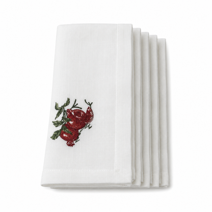 Washable Pomegranate Napkin - 20" X 20” Set of 4