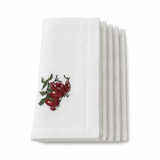 Washable Pomegranate Napkin - 20" X 20” Set of 4