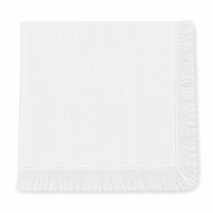 White Fringe Napkin 20"X20" Set of 4