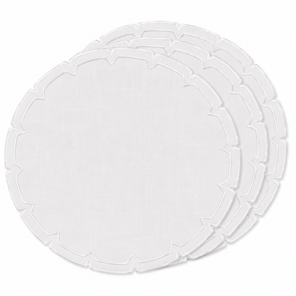 Embroidered Modern Double Layer Charger 15” Set of 4