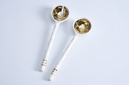 Porcelain Salad Server Set