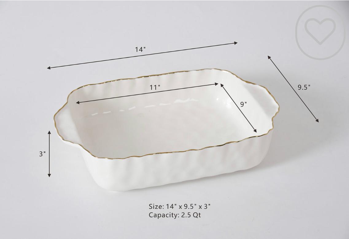 9” x 11” Portofino Rectangular Baking Dish