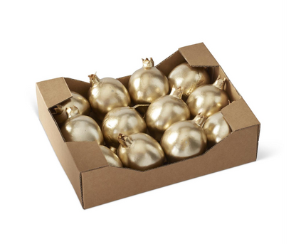 Gold Pomegranates Set of 12