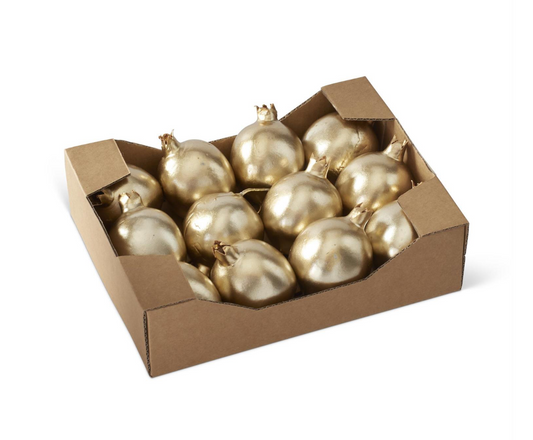 Gold Pomegranates Set of 12