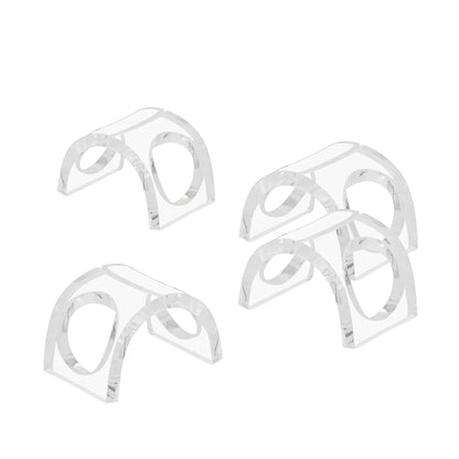 Napkin Rings with Slots For Place Cards 4pk - Clear Clear