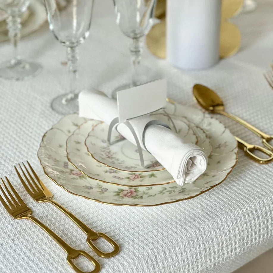 Napkin Rings with Slots For Place Cards 4pk - Clear Clear