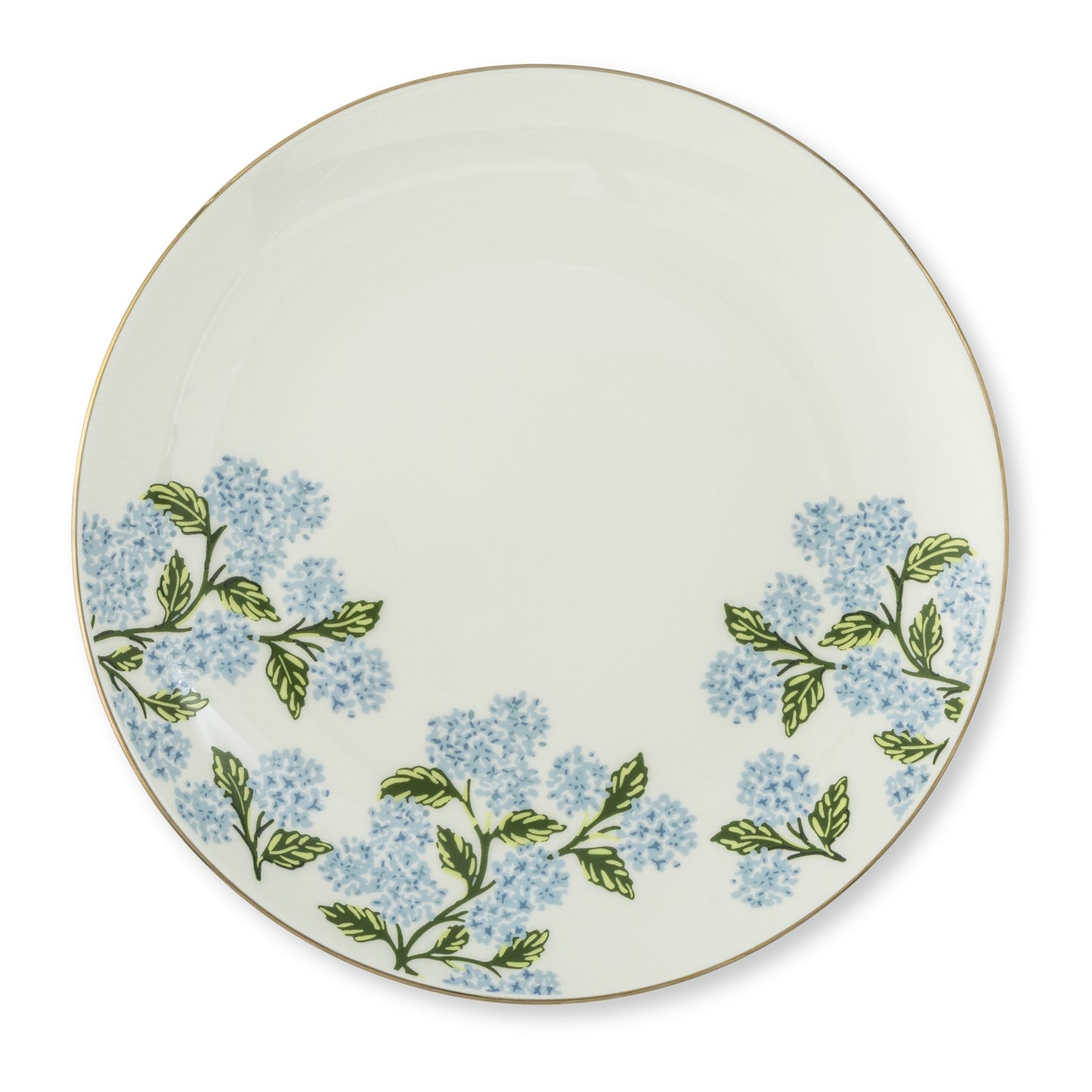 Blue Hydrangea Gold Rim Salad Plate 8” Set of 4