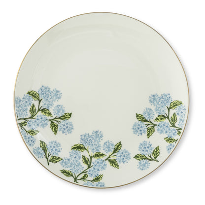 Blue Hydrangea Gold Rim Salad Plate 8” Set of 4