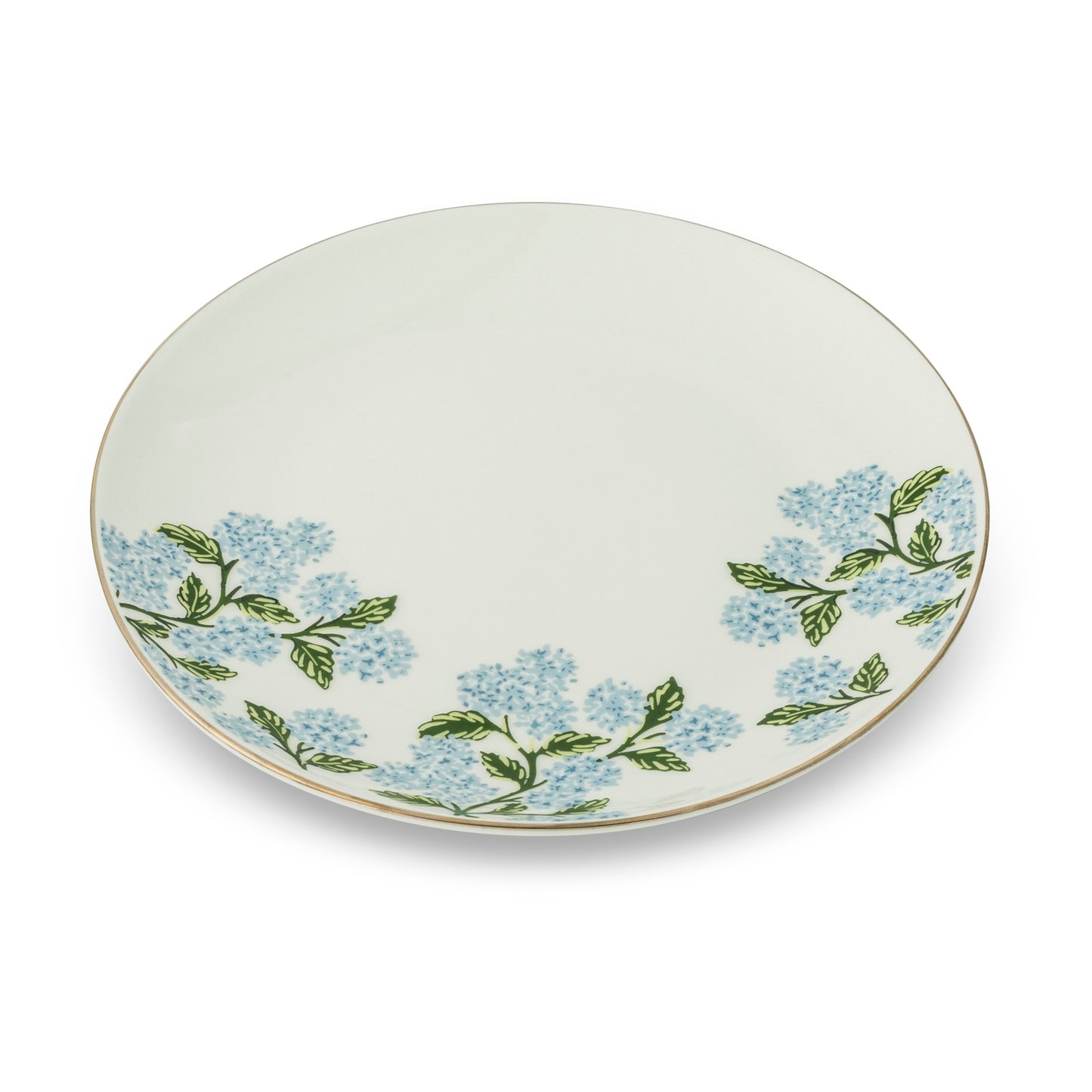 Blue Hydrangea Gold Rim Salad Plate 8” Set of 4