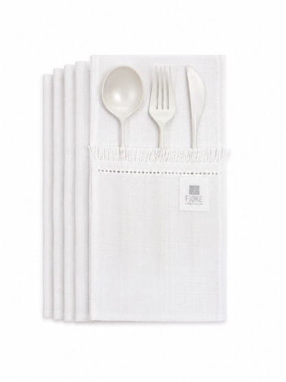 Frayed Edge Packet Napkin Set of 6