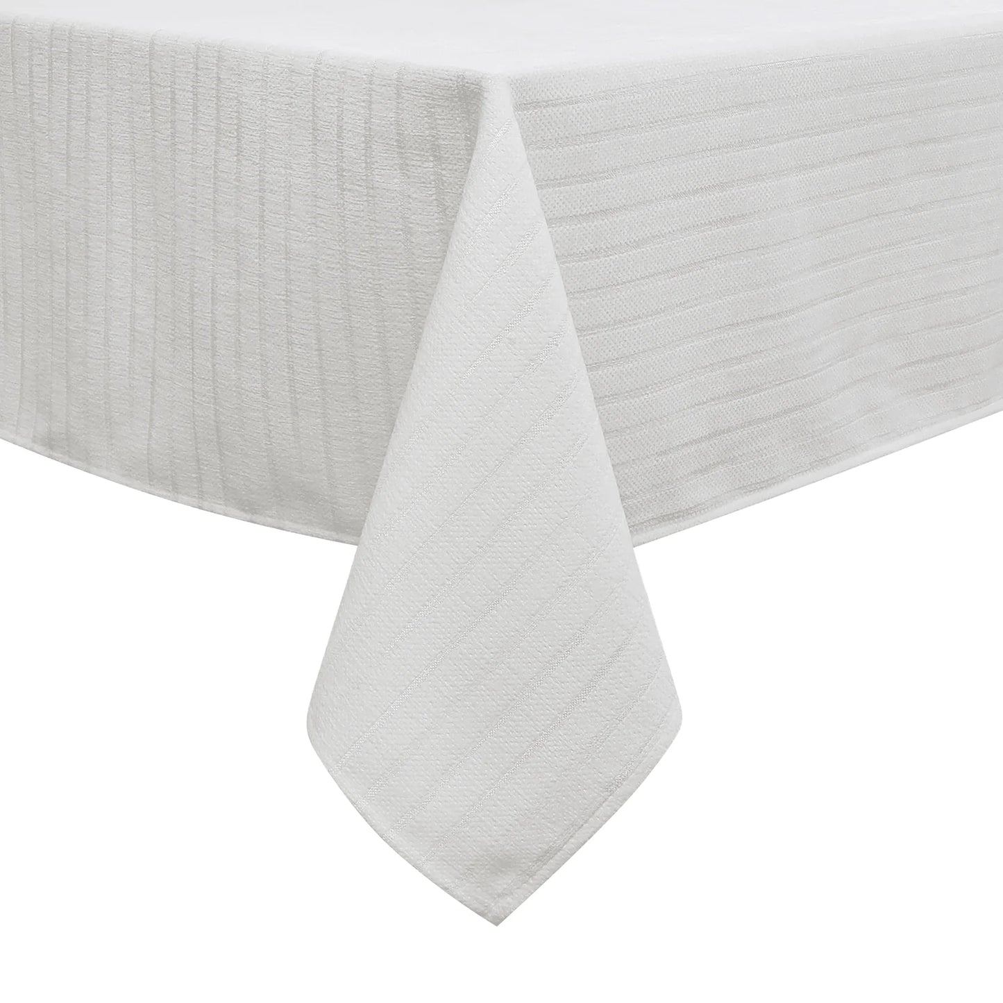 Chenille Caterpillar White Tablecloth