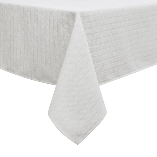 Chenille Caterpillar White Tablecloth