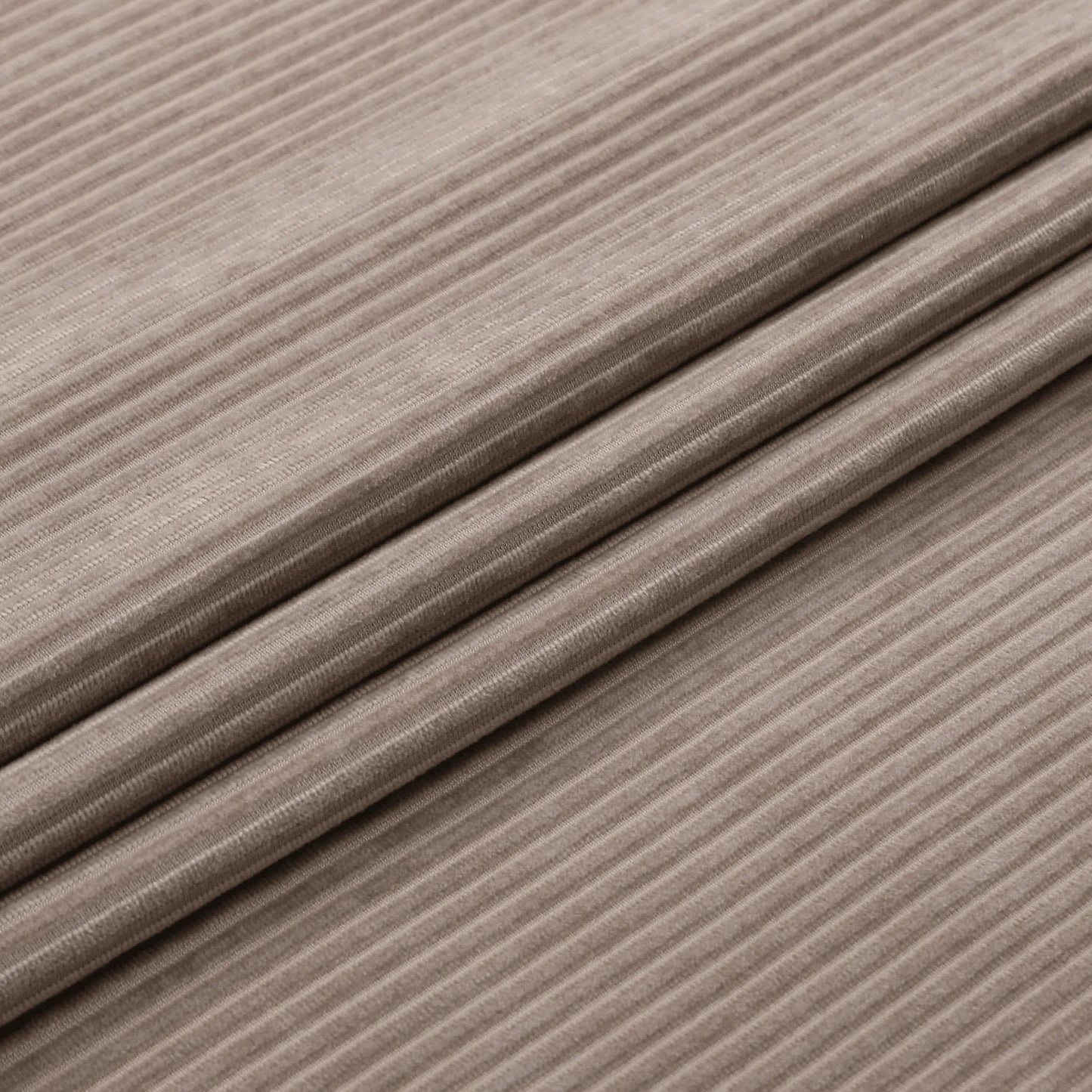 Velvet Taupe Ribbed Tablecloth