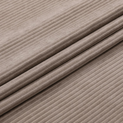 Velvet Taupe Ribbed Tablecloth