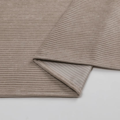 Velvet Taupe Ribbed Tablecloth