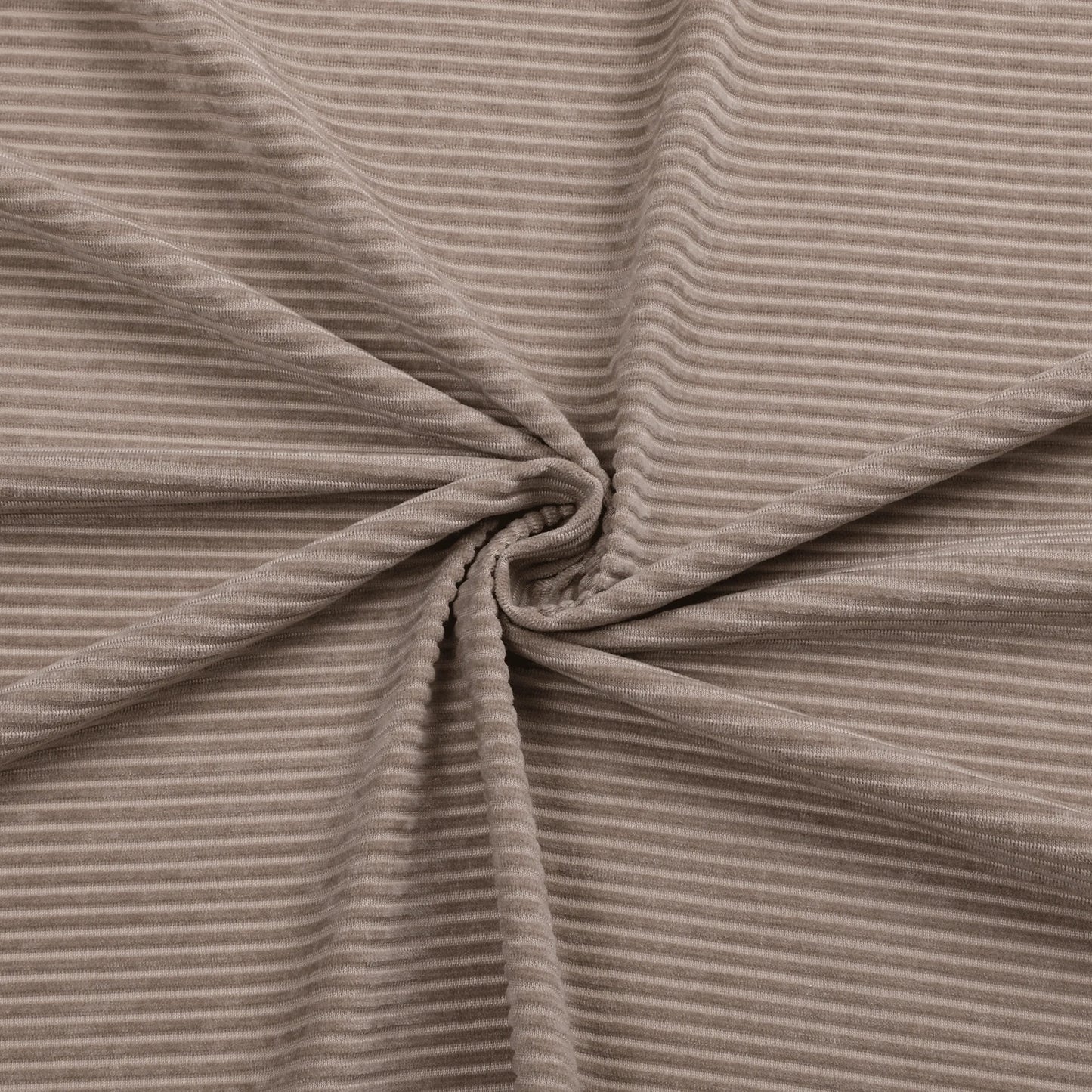 Velvet Taupe Ribbed Tablecloth