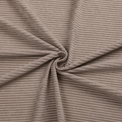 Velvet Taupe Ribbed Tablecloth