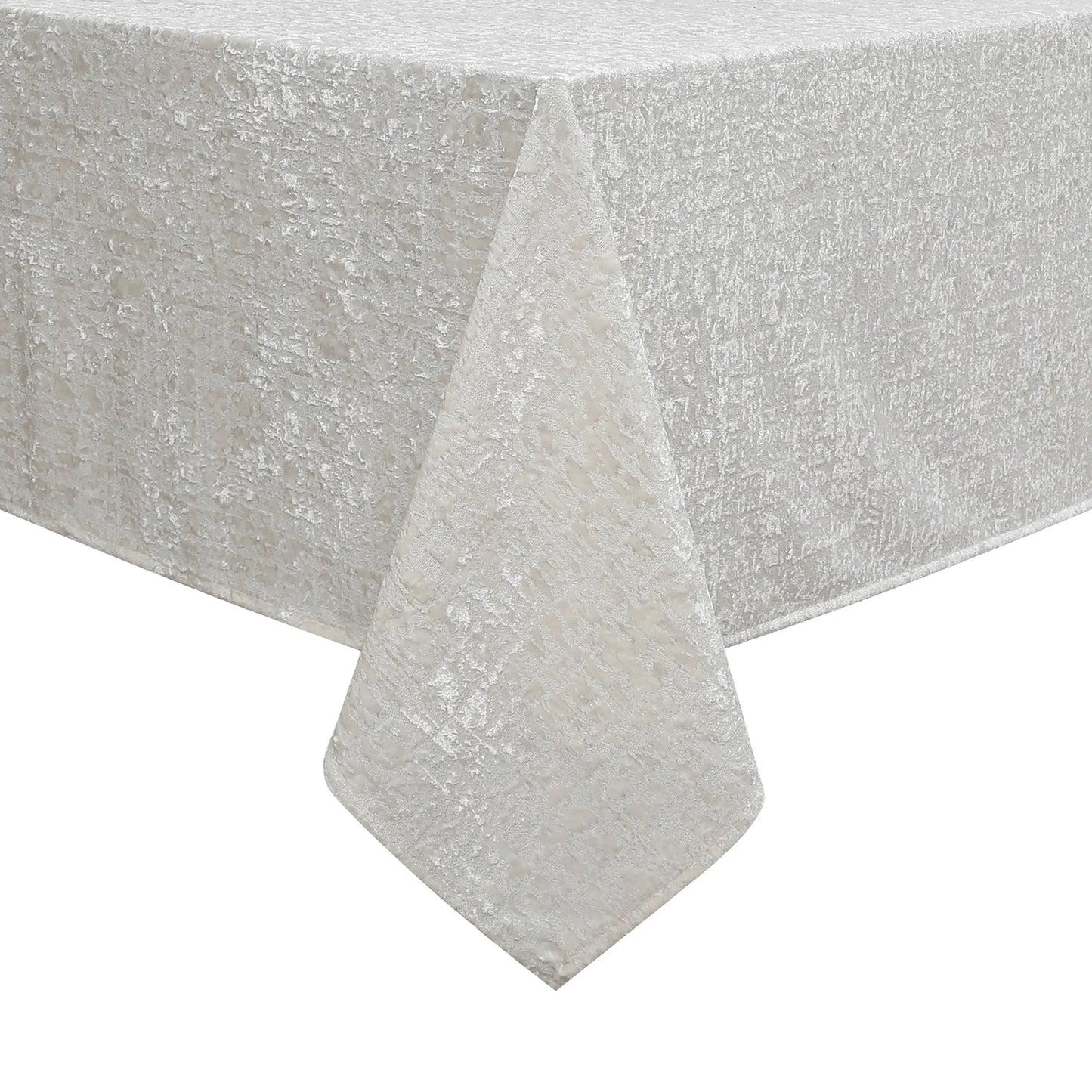 Velvet Patina Pearl White Tablecloth