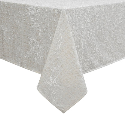 Velvet Patina Pearl White Tablecloth