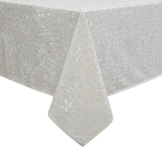 Velvet Patina Pearl White Tablecloth