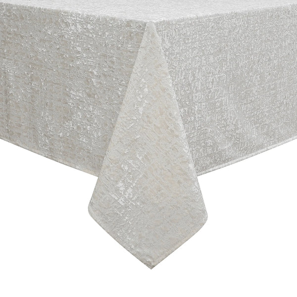 Velvet Patina Pearl White Tablecloth